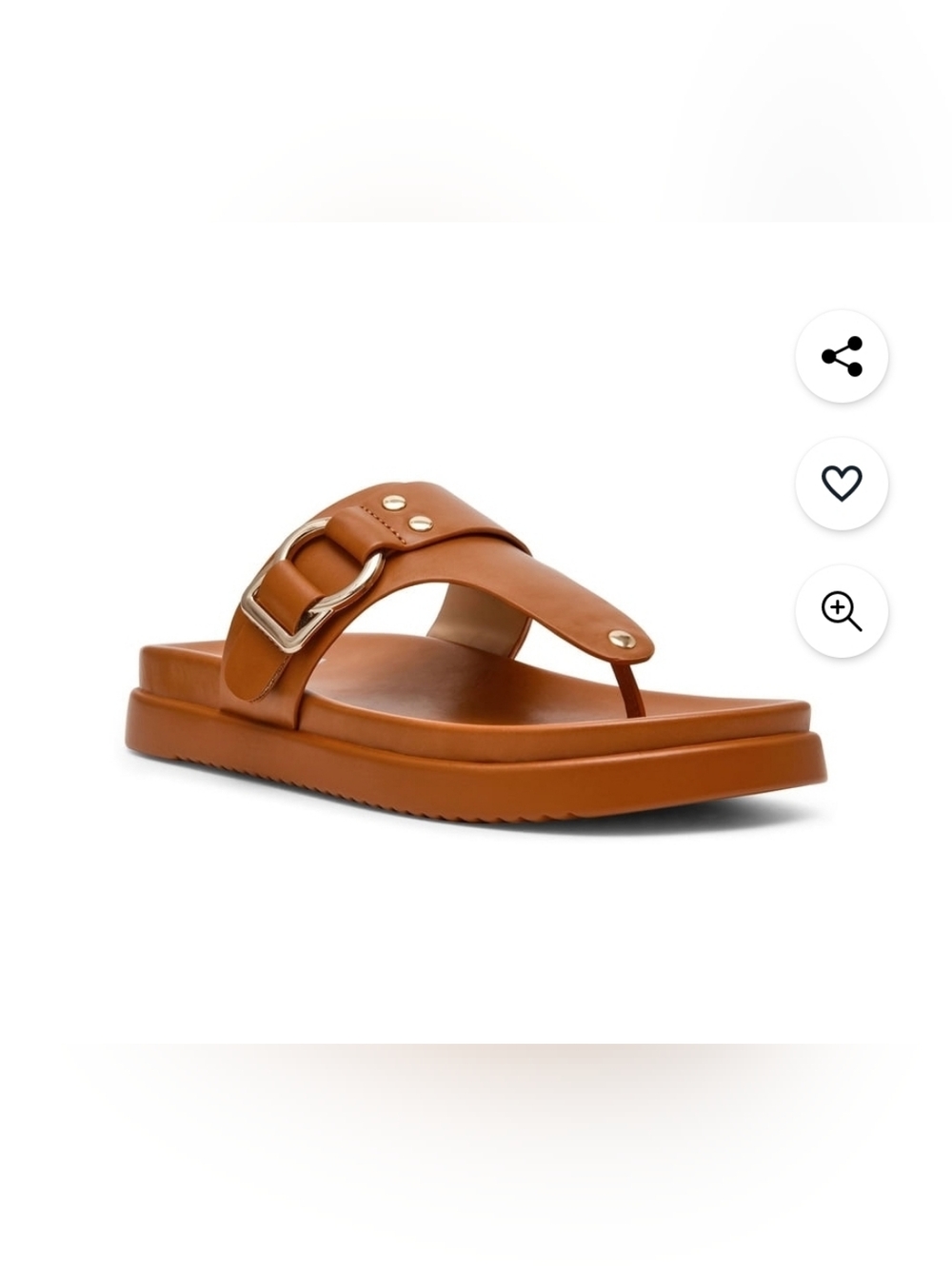 (6)Dv By Dolace Vita Womens Leather Toe-Post Sandals with Buckle
